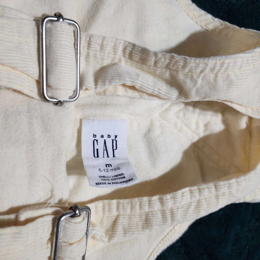 Baby GAP‎ Cream Corduroy Overalls 6-12M